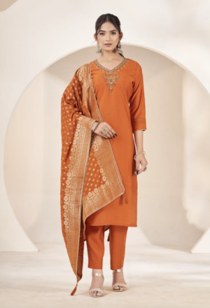 roman silk kurti set